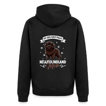 Une maman terre-neuvienne - Veste à capuche bio Premium Unisexe - noir - Dos - Nico (187cm)