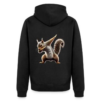Drôle Dabbing Écureuil Amoureux des animaux Animaux - Veste à capuche bio Premium Unisexe - noir - Dos - Nico (187cm)