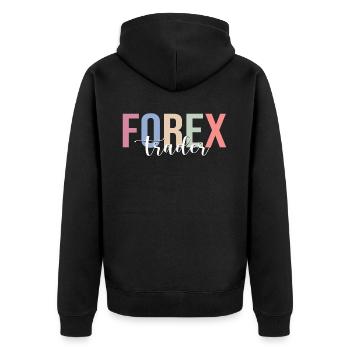 Trader Forex Trading Investisseur en Bourse - Veste à capuche bio Premium Unisexe - noir - Dos - Nico (187cm)