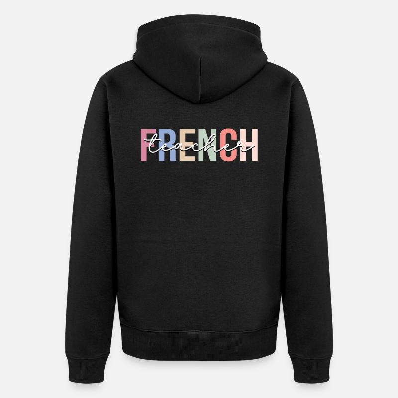 Cours de professeur de français - Veste à capuche bio Premium Unisexe - noir