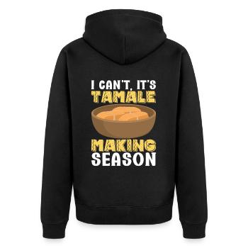 Tamale Mexikanisches Essen Tamale Liebhaber - Unisex Premium Bio Zip Hoodie - Schwarz - Hinten - Nico (187cm)