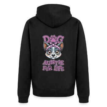 Tante australienne de chien de bétail pour la vie - Veste à capuche bio Premium Unisexe - noir - Dos - Nico (187cm)