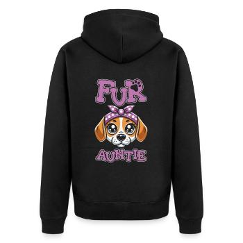 Beagle chien tante pour tante - Veste à capuche bio Premium Unisexe - noir - Dos - Nico (187cm)