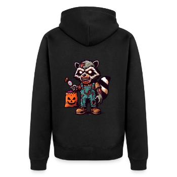 Mort-vivant raton laveur Zombie Amateur de raton laveur - Veste à capuche bio Premium Unisexe - noir - Dos - Nico (187cm)