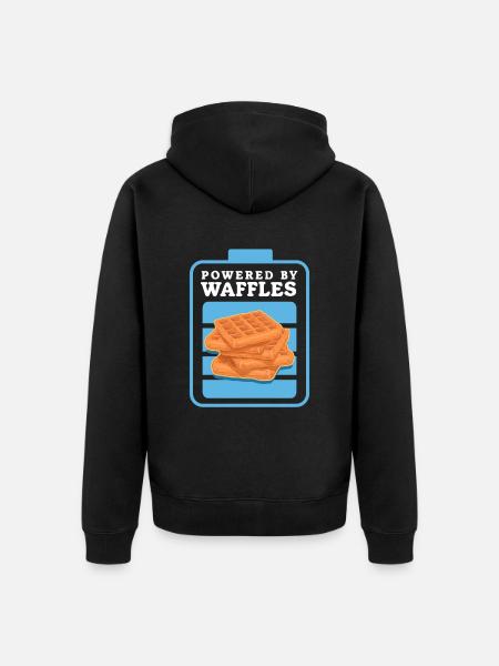 Wafels Wafel Lover Wafel Cadeau - Uniseks Premium bio ziphoodie - zwart