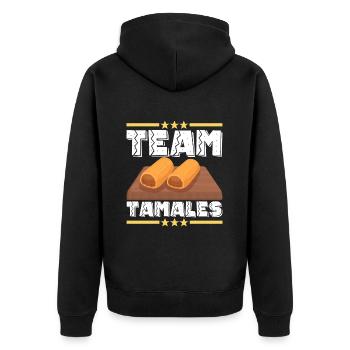 Tamale Mexikanisches Essen Tamale Liebhaber - Unisex Premium Bio Zip Hoodie - Schwarz - Hinten - Nico (187cm)