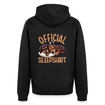 Chemise de nuit officielle Teckel Chien teckel - Veste à capuche bio Premium Unisexe - noir - Dos - Nico (187cm)