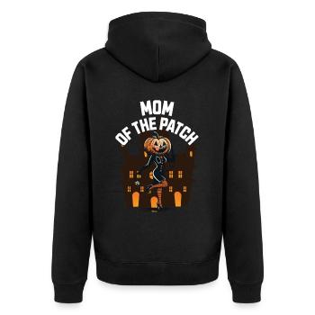 Mère du champ de citrouilles Drôle de dicton - Veste à capuche bio Premium Unisexe - noir - Dos - Nico (187cm)