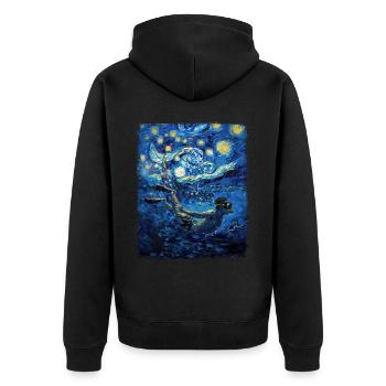 Snorkeling Snorkeling Snorkeler Starry Night Ma - Veste à capuche bio Premium Unisexe - noir - Dos - Nico (187cm)