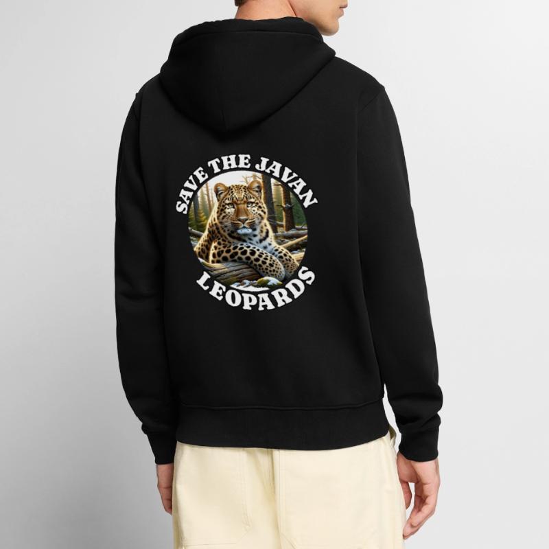 Java Leopard Unisex Premium Organic Zip Hoodie