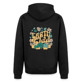 Plantes Plante Collecteur Plante Terre Enfant - Veste à capuche bio Premium Unisexe - noir - Dos - Nico (187cm)