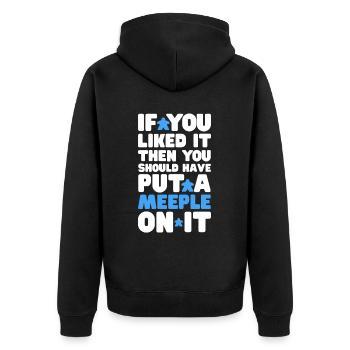 Brettspiel Brettspiele Spieleabend Spiele Geschenk - Unisex Premium Bio Zip Hoodie - Schwarz - Hinten - Nico (187cm)