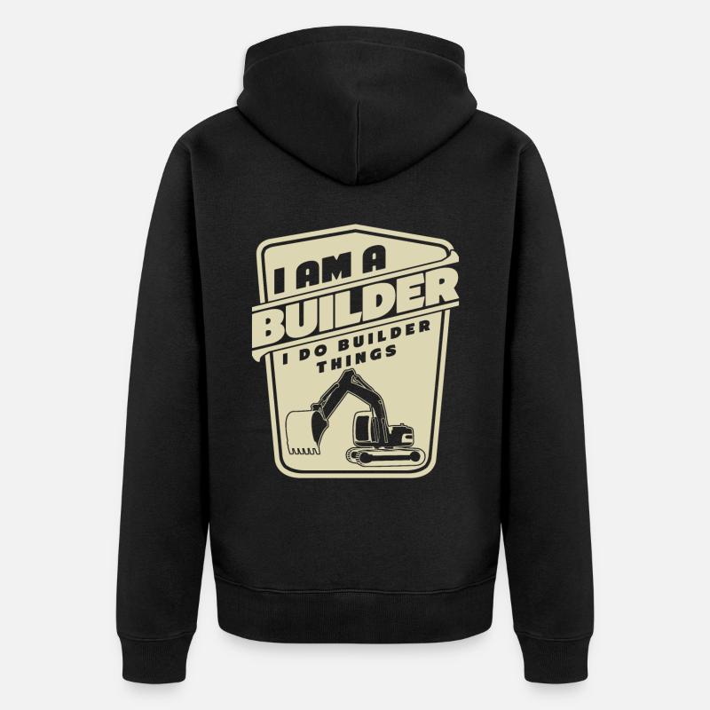 Roadbuilder Roadmaker Road Keeper - Unisex Premium Bio Zip Hoodie - Schwarz
