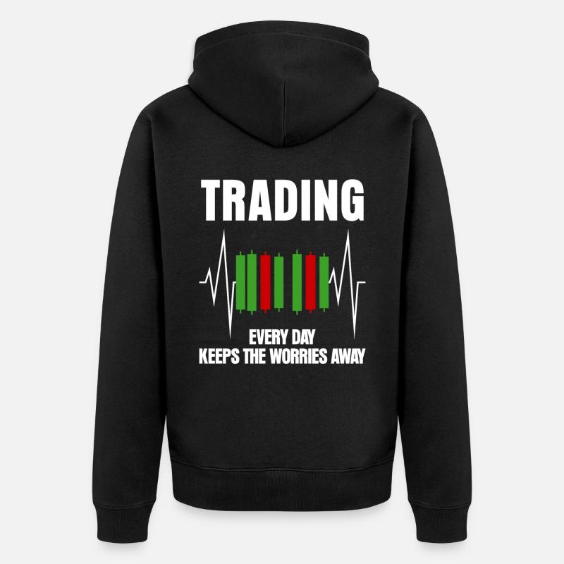 Capitalisme Trader d’actions - Veste à capuche bio Premium Unisexe - noir