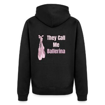 Ils m’appellent Ballerine Ballet Girl Théâtre - Veste à capuche bio Premium Unisexe - noir - Dos - Nico (187cm)