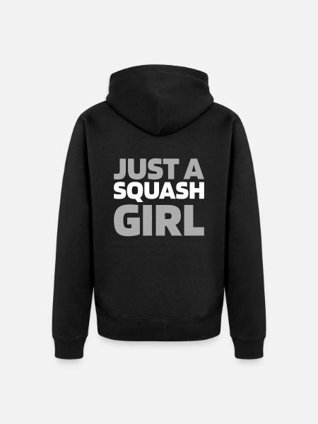 Squash Just A Squash Girl - Unisex Premium Organic Zip Hoodie - black