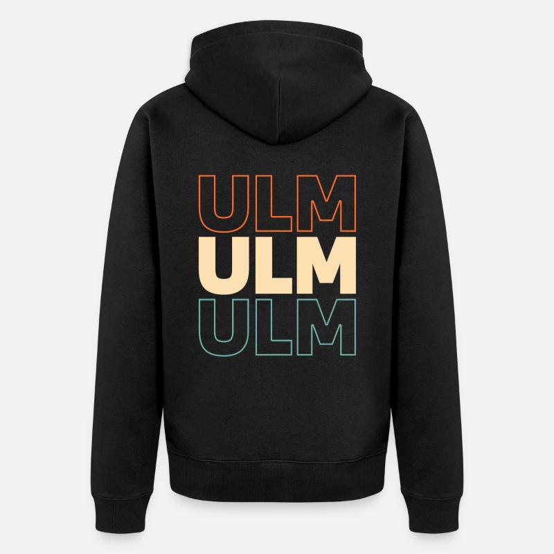 Ville allemande d’Ulm, Bade-Wurtemberg - Veste à capuche bio Premium Unisexe - noir