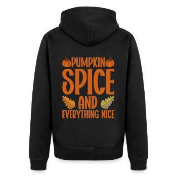Citrouille Épices Latte Automne Halloween Citrouille Épices Épices - Veste à capuche bio Premium Unisexe - noir - Dos - Nico (187cm)