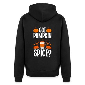 Citrouille Épices Latte Automne Halloween Citrouille Épices Épices - Veste à capuche bio Premium Unisexe - noir - Dos - Nico (187cm)