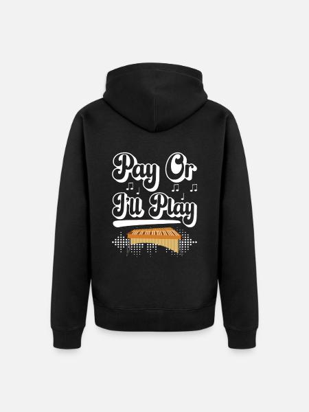 Vibraphon, vibraphonist - Unisex Premium Organic Zip Hoodie - black