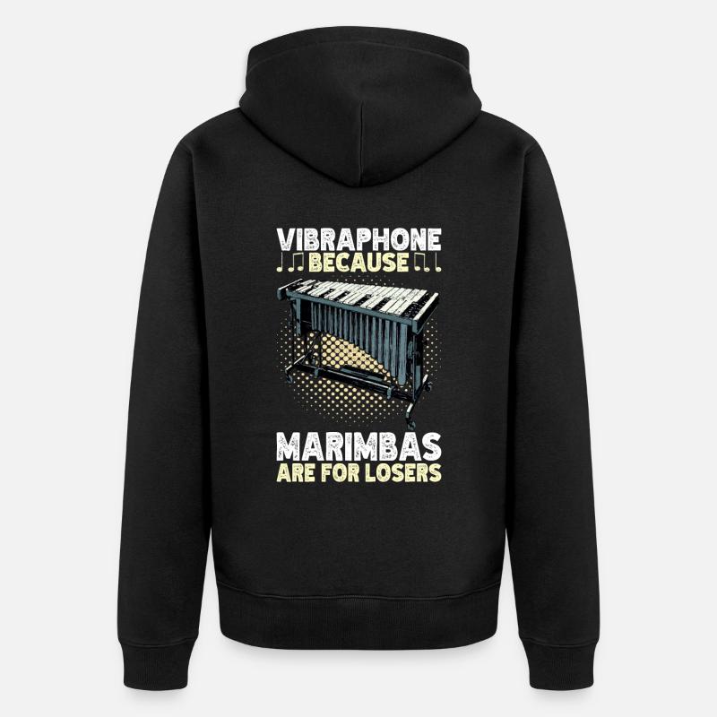 Vibraphon Vibraphonist - Unisex Premium Bio Zip Hoodie - Schwarz