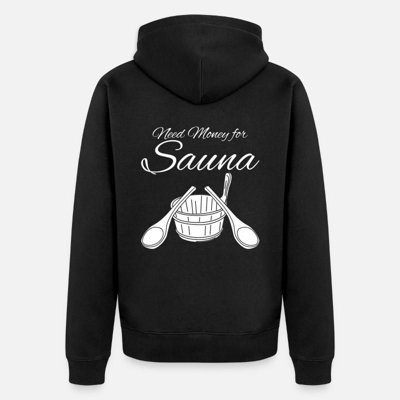 Spa Sauna Bain Thermal Bien-être - Veste à capuche bio Premium Unisexe - noir