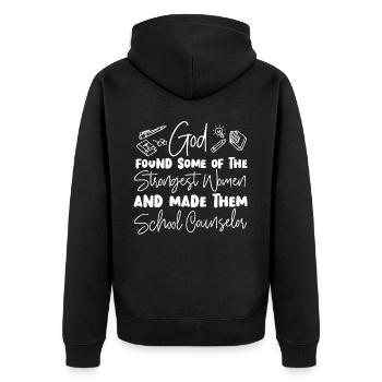 Conseillère scolaire Fille - Veste à capuche bio Premium Unisexe - noir - Dos - Nico (187cm)