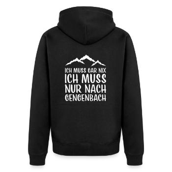 Gengenbach I Schwarzwald Urlaub Motiv für Wäller - Unisex Premium Bio Zip Hoodie - Schwarz - Hinten - Nico (187cm)