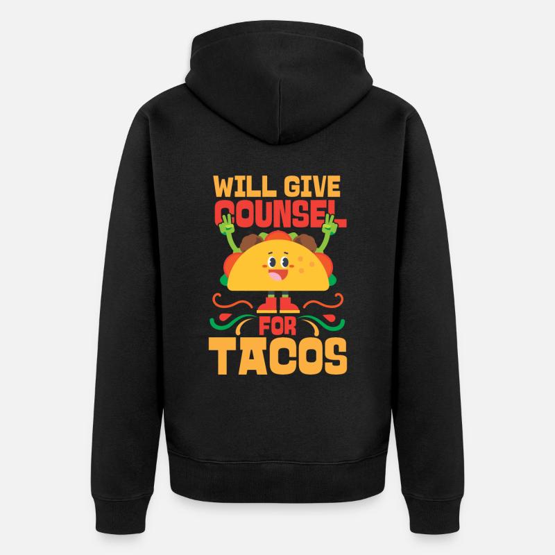 Le conseiller scolaire Taco donnera - Veste à capuche bio Premium Unisexe - noir