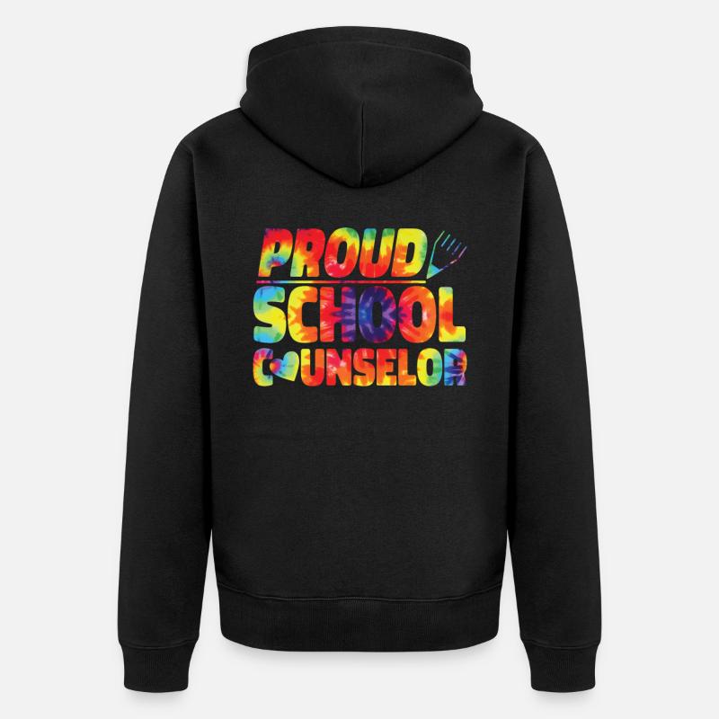 Conseiller scolaire Tie Dye Proud - Veste à capuche bio Premium Unisexe - noir