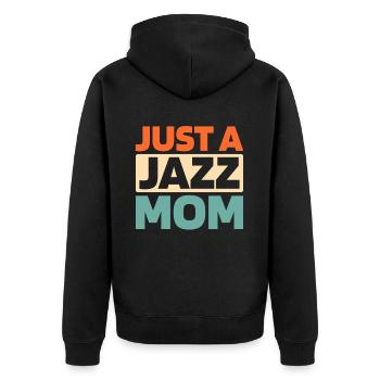 Musique jazz juste une maman jazz - Veste à capuche bio Premium Unisexe - noir - Dos - Nico (187cm)