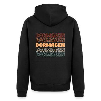 Ville allemande de Dormagen, Rhénanie-du-Nord-Westphalie - Veste à capuche bio Premium Unisexe - noir - Dos - Nico (187cm)