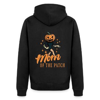 Maman du champ de citrouilles drôle disant Halloween - Veste à capuche bio Premium Unisexe - noir - Dos - Nico (187cm)