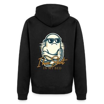 Unheimlich Lustiger Geister Spruch i have sheet - Unisex Premium Organic Zip Hoodie - black - Back - Nico (187cm)