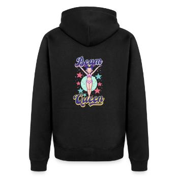 Gymnastics Beam Queen - Unisex Premium Organic Zip Hoodie - black - Back - Nico (187cm)