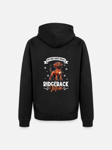 Rhodesian Ridgeback Mama - Unisex Premium Bio Zip Hoodie - Schwarz