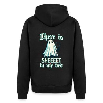 Drôles de fantômes disant dans mon lit Halloween - Veste à capuche bio Premium Unisexe - noir - Dos - Nico (187cm)