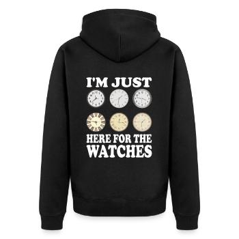 Watchmaker Watchmaking Horologist Horologies - Unisex Premium Organic Zip Hoodie - black - Back - Nico (187cm)