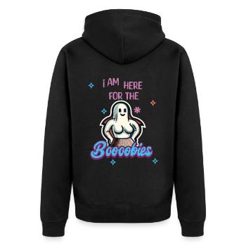 Costume d’Halloween Drôle Fantômes Dire - Veste à capuche bio Premium Unisexe - noir - Dos - Nico (187cm)
