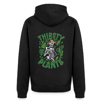 Plantes Collectionneur de plantes Plantes assoiffées - Veste à capuche bio Premium Unisexe - noir - Dos - Nico (187cm)