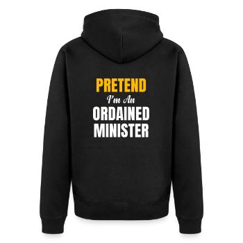 Imaginez si j’étais un ordonné - Veste à capuche bio Premium Unisexe - noir - Dos - Nico (187cm)
