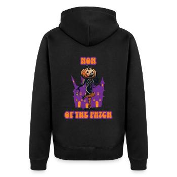 Maman du champ de citrouilles dicton amusant - Veste à capuche bio Premium Unisexe - noir - Dos - Nico (187cm)