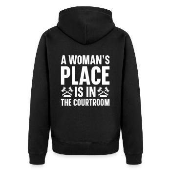 Avocat Avocat Tribunal Procureur de la République - Veste à capuche bio Premium Unisexe - noir - Dos - Nico (187cm)