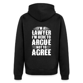 Lawyer Lawyer Court Public Prosecutor - Unisex Premium Organic Zip Hoodie - black - Back - Nico (187cm)