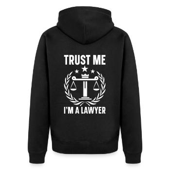 Avocat Avocat Tribunal Procureur de la République - Veste à capuche bio Premium Unisexe - noir - Dos - Nico (187cm)