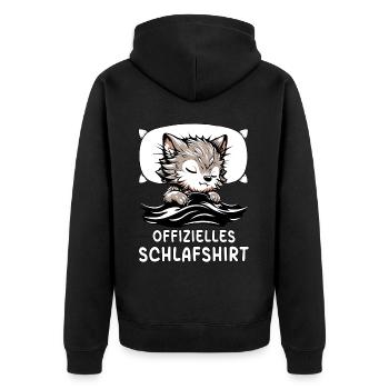 Chemise de nuit officielle loup-garou - Veste à capuche bio Premium Unisexe - noir - Dos - Nico (187cm)