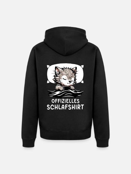 Offizielles Schlafshirt Werwolf - Unisex Premium Bio Zip Hoodie - Schwarz