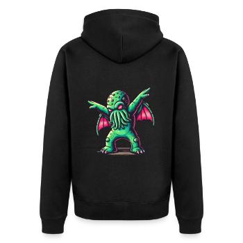 Drôle Dansant Cthulhu Tentacule Créature - Veste à capuche bio Premium Unisexe - noir - Dos - Nico (187cm)