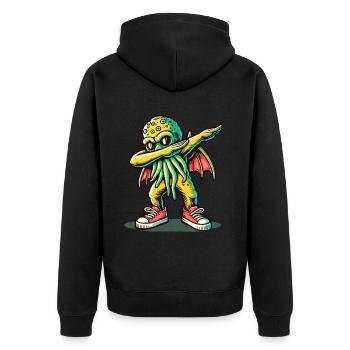 Dabbing drôle Cthulhu Dabbing Design - Veste à capuche bio Premium Unisexe - noir - Dos - Nico (187cm)