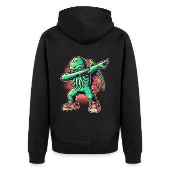 Dabbing drôle Cthulhu Dabbing Design - Veste à capuche bio Premium Unisexe - noir - Dos - Nico (187cm)